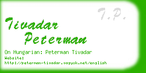 tivadar peterman business card